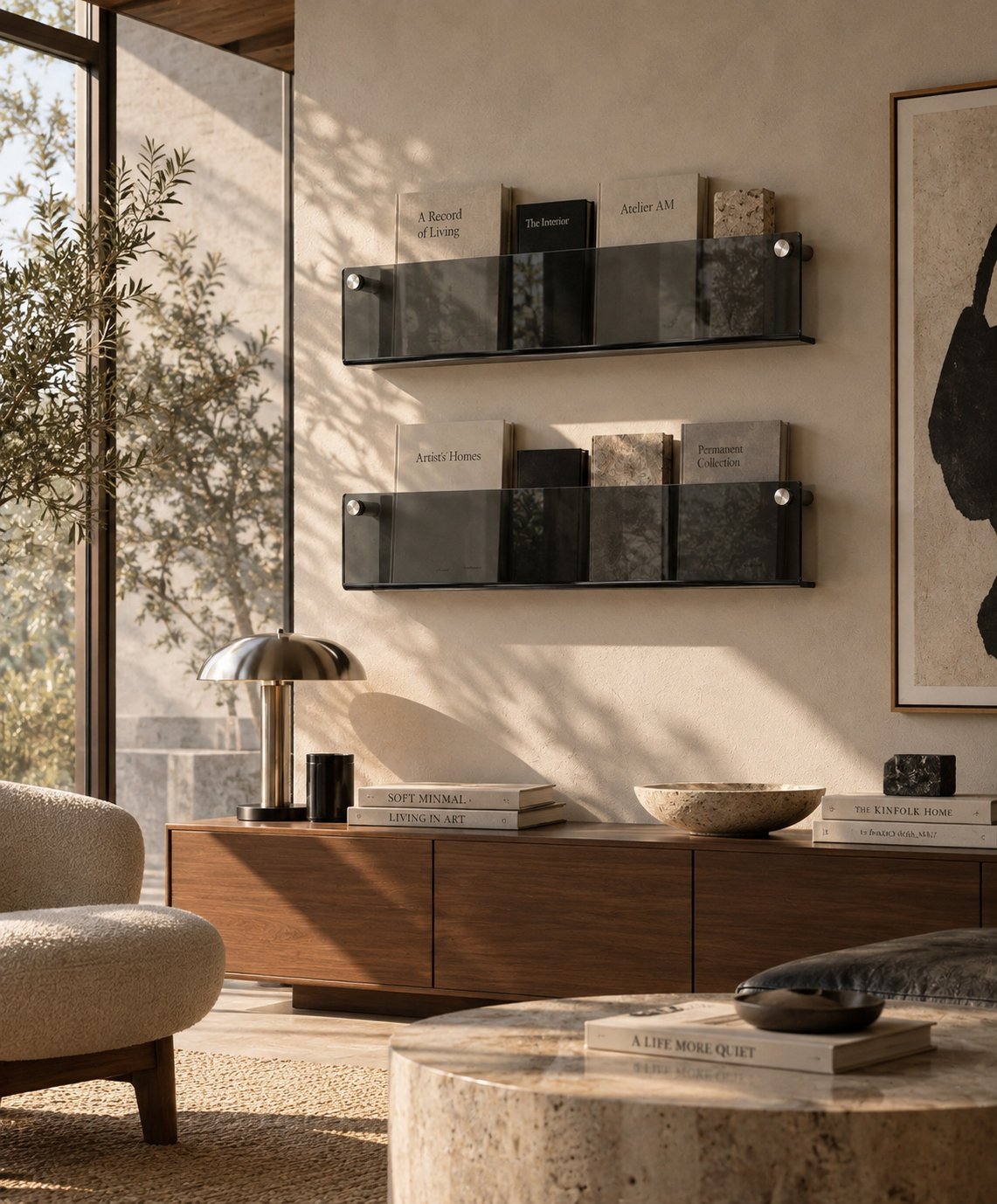 Veil-plexi wall shelf