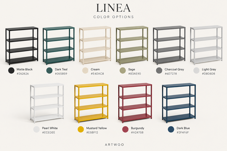 LINEA — Four-Tier Shelving Unit